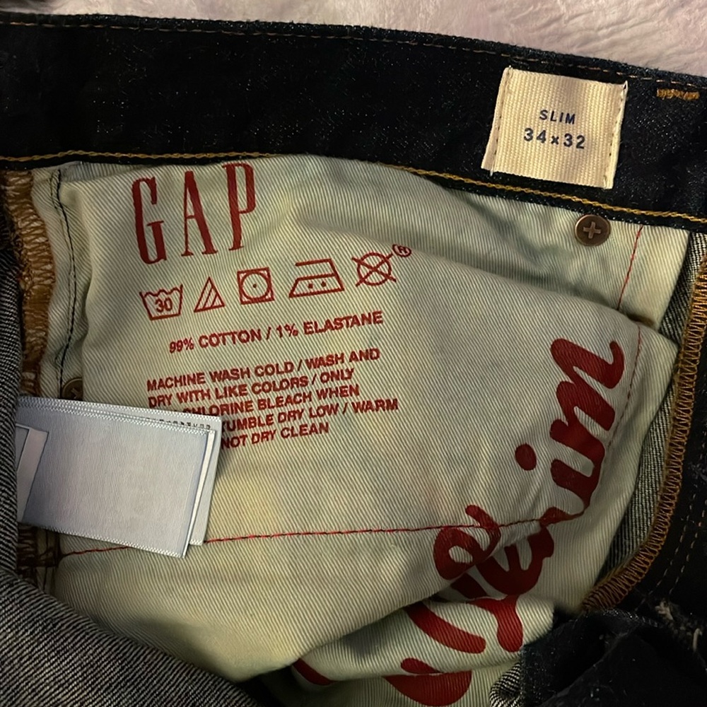 Gap White Oak Cone Denim Slim Fit Selvedge Jeans
